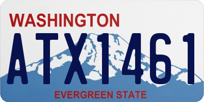 WA license plate ATX1461
