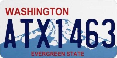 WA license plate ATX1463