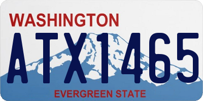 WA license plate ATX1465