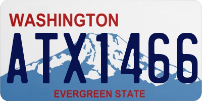 WA license plate ATX1466