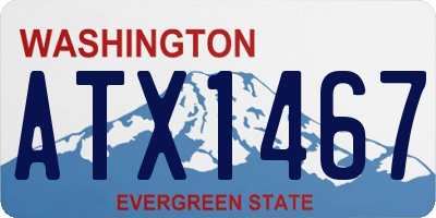 WA license plate ATX1467