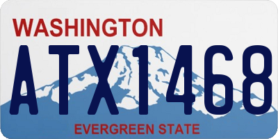 WA license plate ATX1468