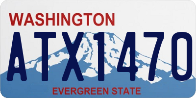 WA license plate ATX1470