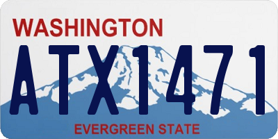 WA license plate ATX1471