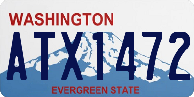 WA license plate ATX1472