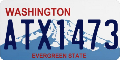 WA license plate ATX1473