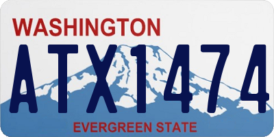 WA license plate ATX1474