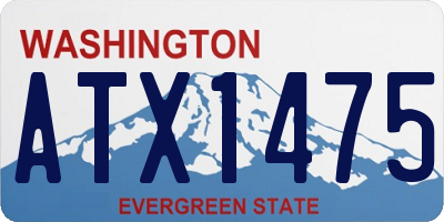 WA license plate ATX1475