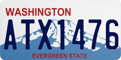 WA license plate ATX1476