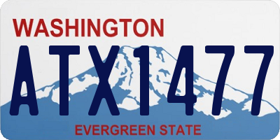 WA license plate ATX1477