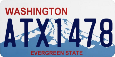 WA license plate ATX1478