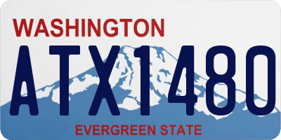 WA license plate ATX1480