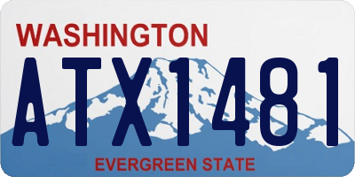 WA license plate ATX1481