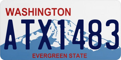 WA license plate ATX1483