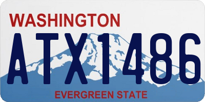 WA license plate ATX1486