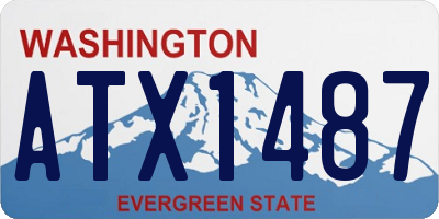 WA license plate ATX1487