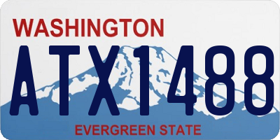 WA license plate ATX1488