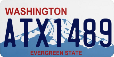 WA license plate ATX1489