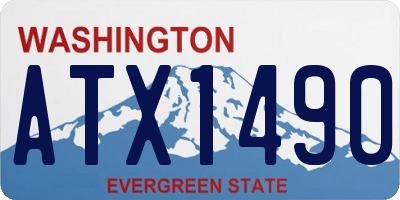 WA license plate ATX1490