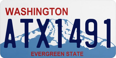 WA license plate ATX1491