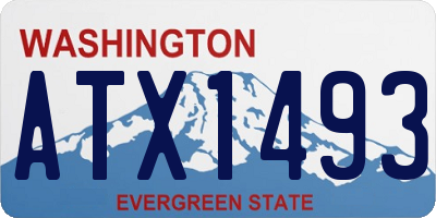 WA license plate ATX1493