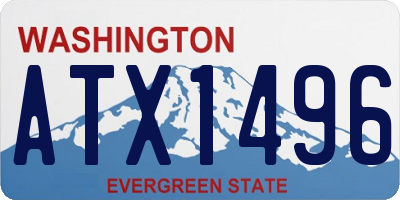 WA license plate ATX1496
