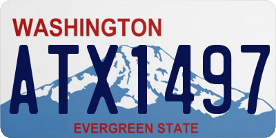 WA license plate ATX1497