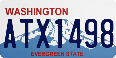 WA license plate ATX1498