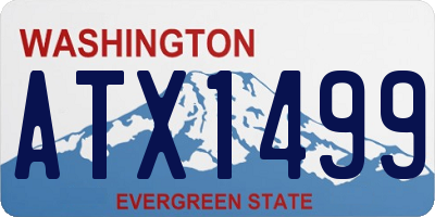 WA license plate ATX1499