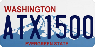 WA license plate ATX1500