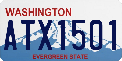 WA license plate ATX1501