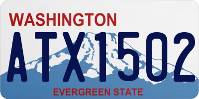 WA license plate ATX1502