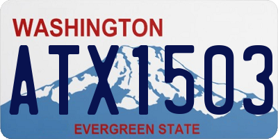 WA license plate ATX1503
