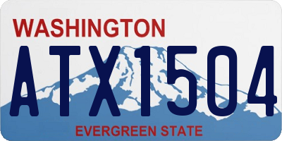 WA license plate ATX1504