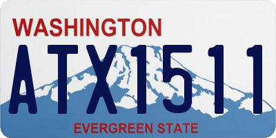WA license plate ATX1511