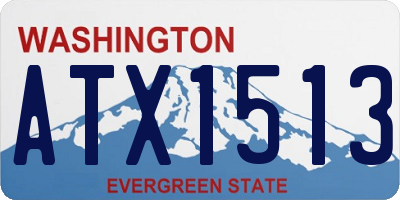 WA license plate ATX1513