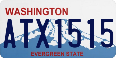 WA license plate ATX1515