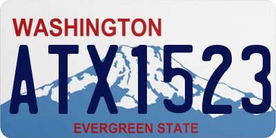 WA license plate ATX1523