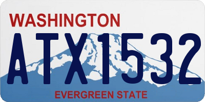WA license plate ATX1532