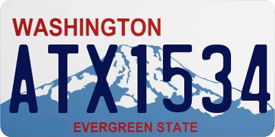 WA license plate ATX1534