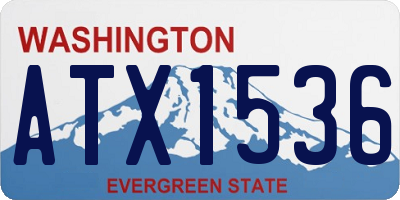 WA license plate ATX1536