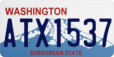 WA license plate ATX1537
