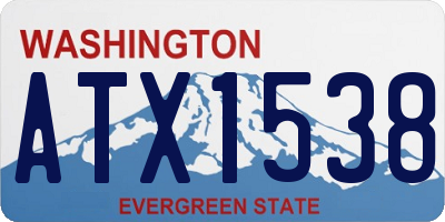 WA license plate ATX1538