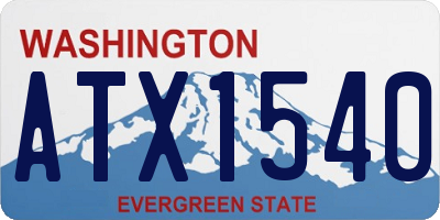 WA license plate ATX1540