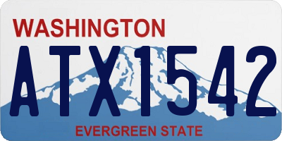WA license plate ATX1542