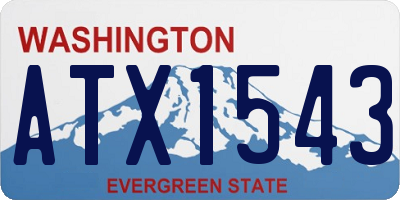 WA license plate ATX1543