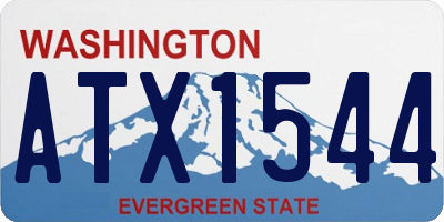 WA license plate ATX1544