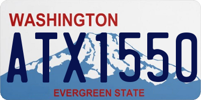 WA license plate ATX1550