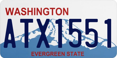 WA license plate ATX1551