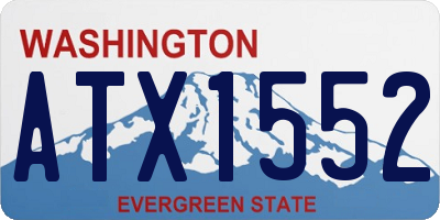 WA license plate ATX1552